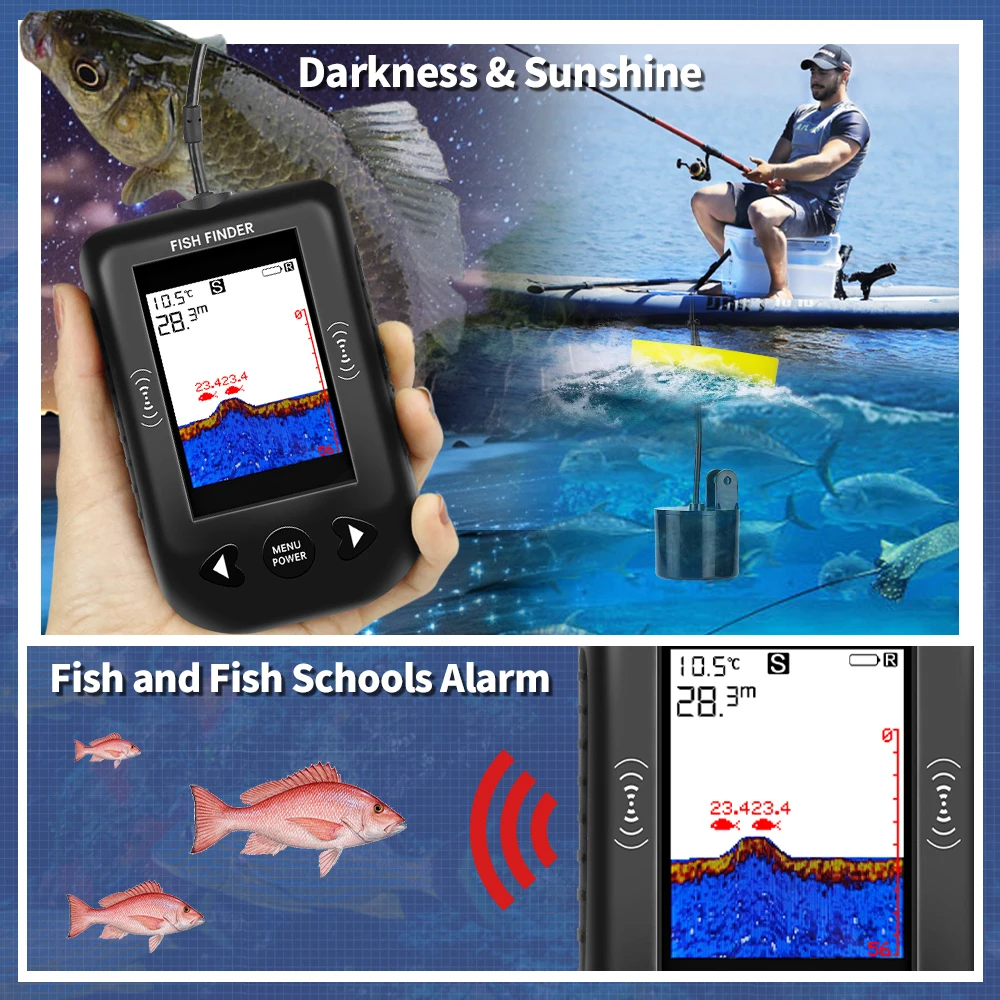 جهاز إلكتروني محمول Erchang XF - مراجعة Fishing Depth Finder وسعره